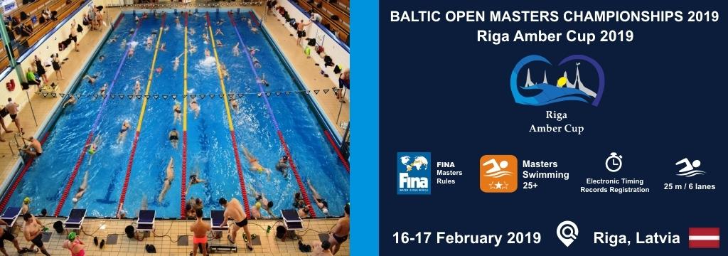 Riga Amber Cup 2019, www.swim.by, Baltic Masters Swimming Championships 2019