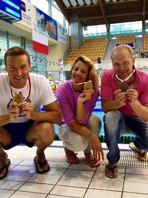 Андрей Вашкевич, Регина Сыч, Сергей Петров, плавание