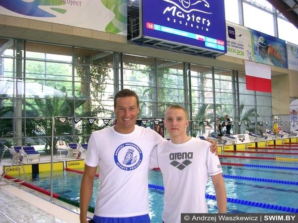Andrzej Waszkewicz, Yauheni Puzan, swimming