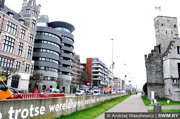 Река Шельда в Антверпене Бельгия