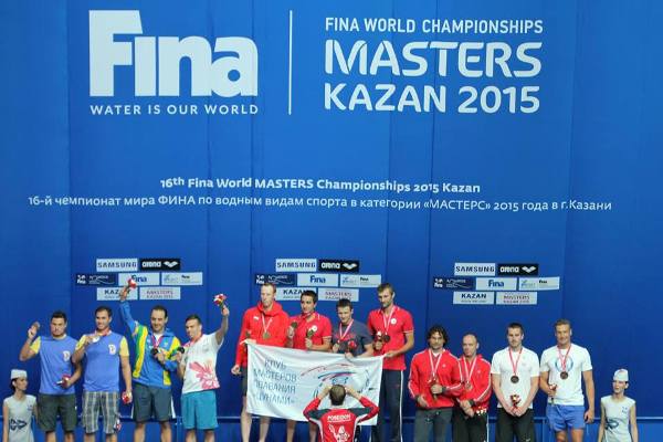 Bronze medals, medley relay, World swimming championships in Kazan