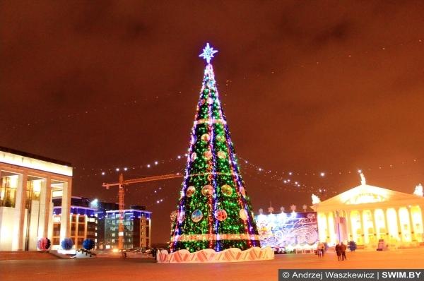 Главная ёлка Минска Беларуси