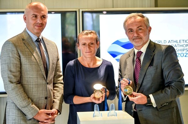 Medal World Athletics Half Marathon Championships Gdynia 2020, IAAF World Half Marathon Championships, www.running.by, Gdynia Half Marathon Medal 2020, World Athletics Half Marathon Championships Gdynia 2020, Gdynia Half Marathon 2020, Swim.by