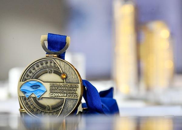 Medal World Athletics Half Marathon Championships Gdynia 2020, IAAF World Half Marathon Championships, www.running.by, Gdynia Half Marathon Medal 2020, World Athletics Half Marathon Championships Gdynia 2020, Gdynia Half Marathon 2020, Swim.by