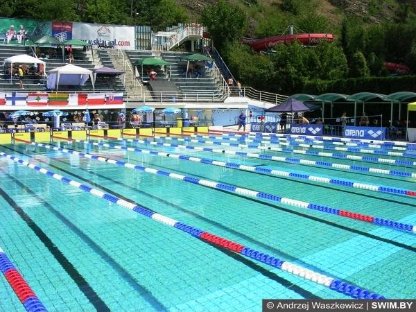 Podoli swimming pool, Prague, summer