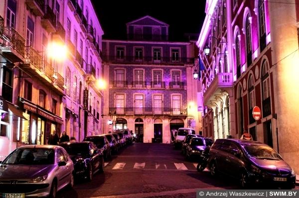 Подсветка здания архитектура в Лиссабоне