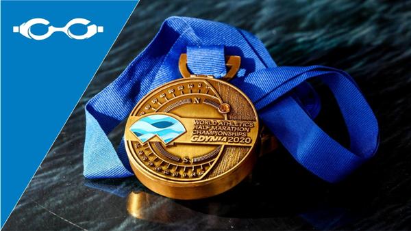 World Athletics Half Marathon Championships Gdynia 2020, www.swim.by, 2020 World Athletics Half Marathon Championships Medal, Gdynia Half Marathon Medal 2020, Swim.by