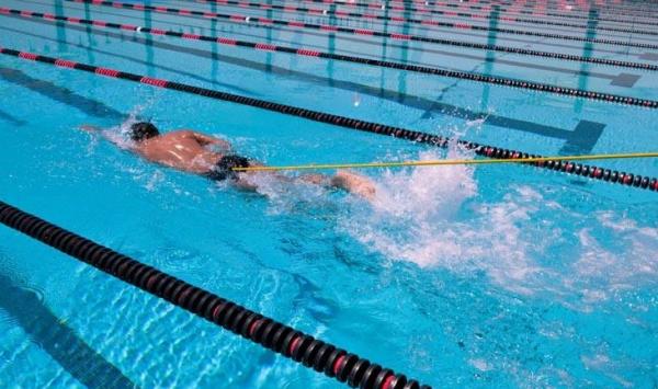 Трос для плавания, тренажер Long Safety Cord Mad Wave