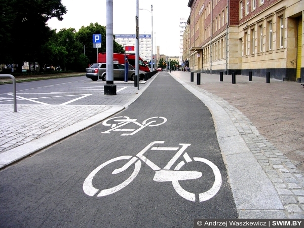 Велокарта, велосипедные дорожки, Щецин, Польша